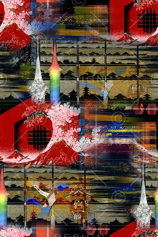 抽象印花华亿平台图片