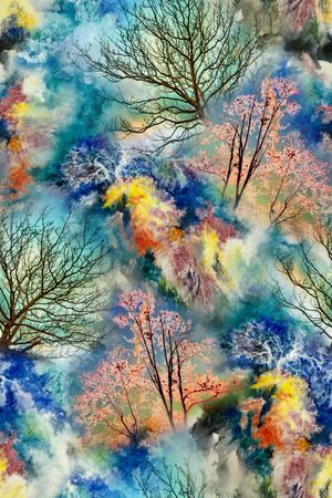 水彩印花华亿平台图片