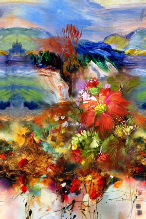 抽象印花华亿平台图片