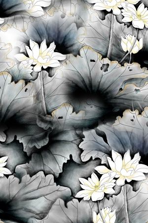 荷花印花华亿平台图片