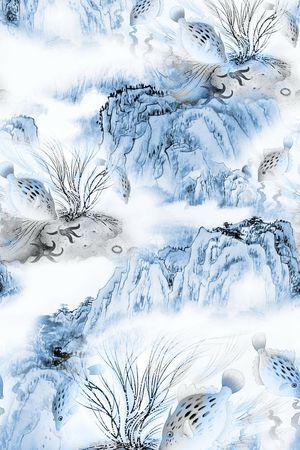 中国风印花华亿平台图片