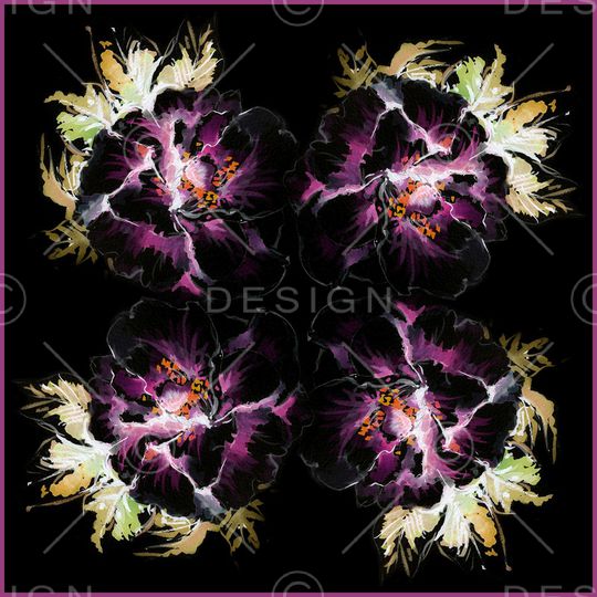 花卉印花华亿平台图片