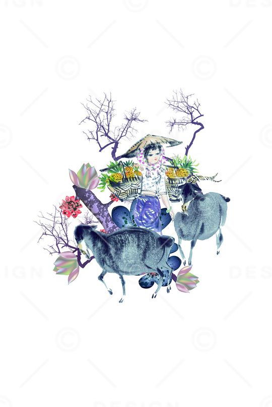 松树印花华亿平台图片