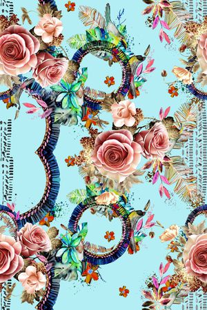 花卉印花华亿平台图片