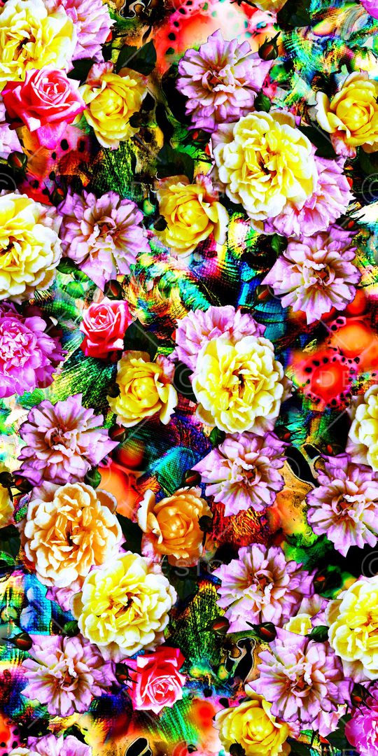 花卉印花华亿平台图片