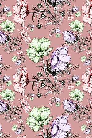 花卉印花华亿平台图片