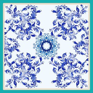 青花瓷印花华亿平台图片