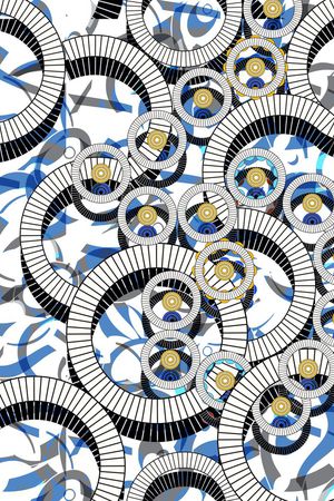 线条印花华亿平台图片