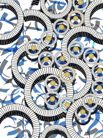 线条印花华亿平台图片