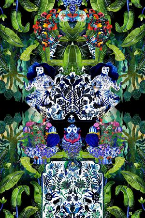 棕榈叶印花华亿平台图片