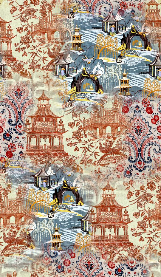 中国风印花华亿平台图片