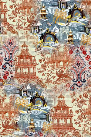 中国风印花华亿平台图片