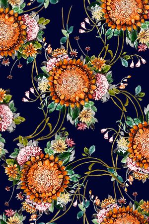 花卉印花华亿平台图片