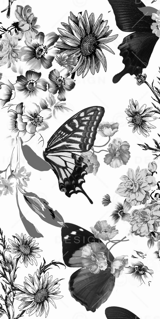 数码花卉类印花华亿平台图片