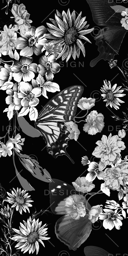 数码花卉类印花华亿平台图片