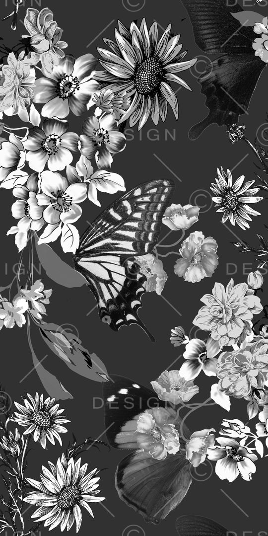 数码花卉类印花华亿平台图片