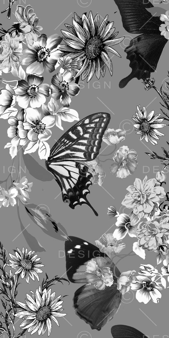 数码花卉类印花华亿平台图片