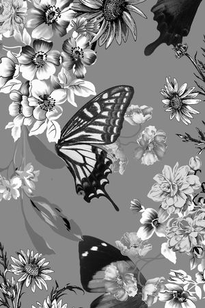 数码花卉类印花华亿平台图片