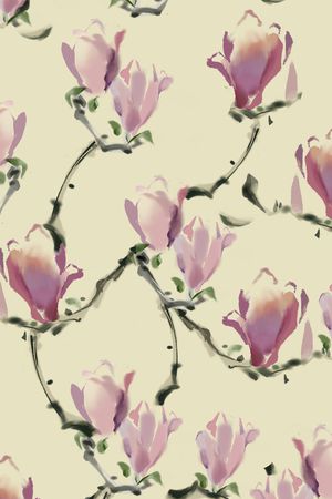 数码花卉类印花华亿平台图片