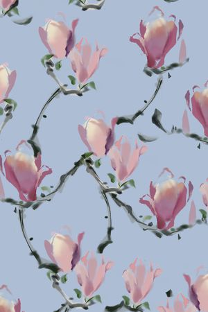 数码花卉类印花华亿平台图片