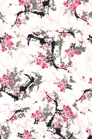 梅花印花华亿平台图片