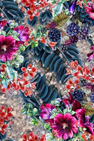 花卉印花华亿平台图片