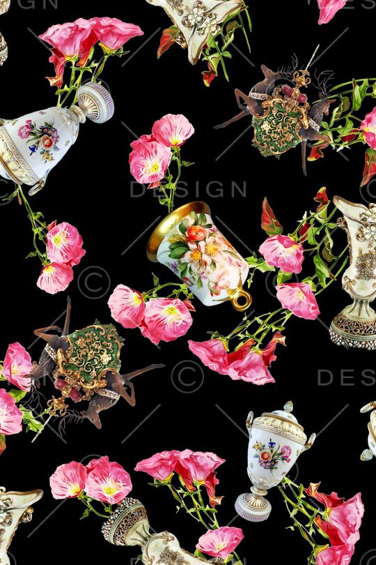 花瓶印花华亿平台图片