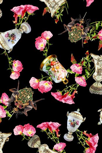 花瓶印花华亿平台图片