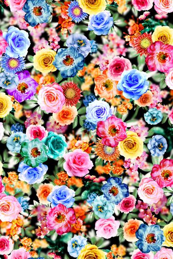 花卉印花华亿平台图片