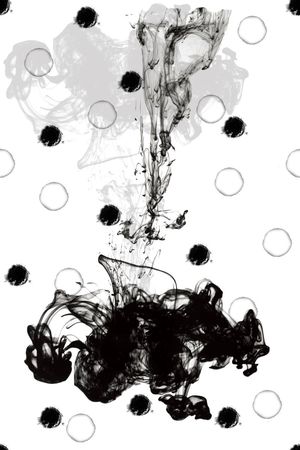 水墨画印花华亿平台图片