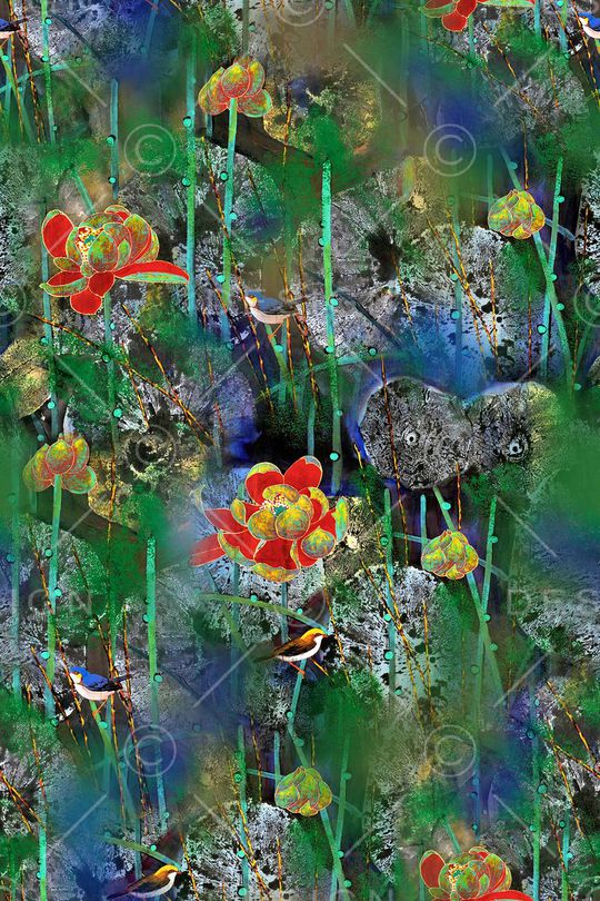 中国风印花华亿平台图片