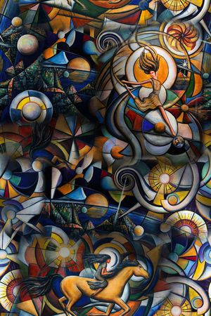 抽象印花华亿平台图片