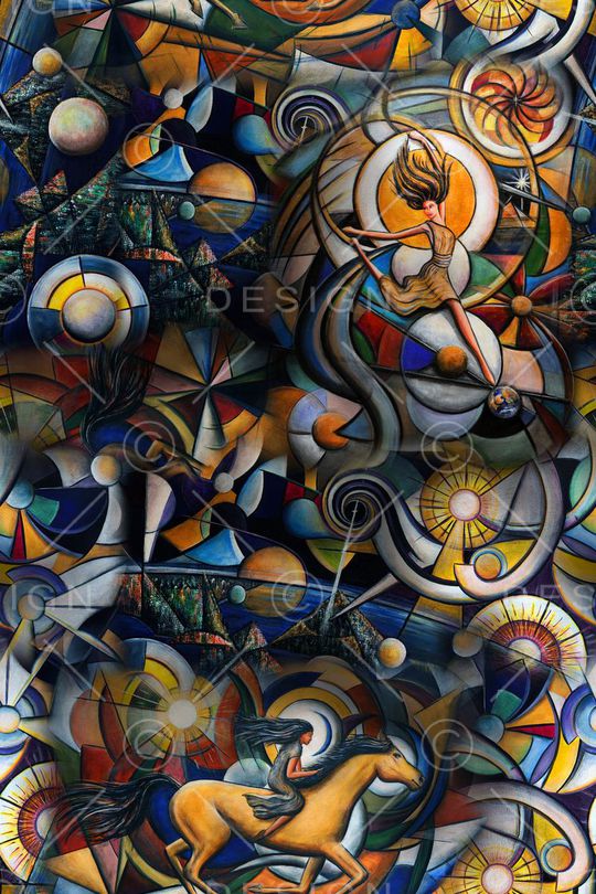 抽象印花华亿平台图片