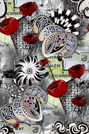 抽象印花华亿平台图片