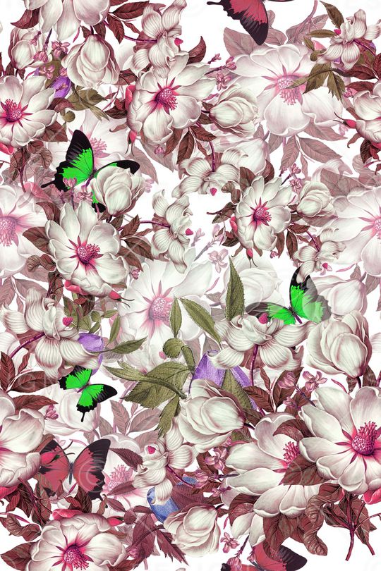 花卉印花华亿平台图片