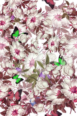 花卉印花华亿平台图片