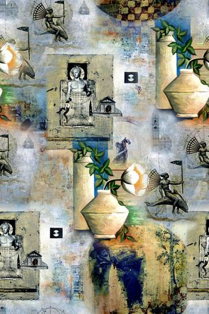 抽象印花华亿平台图片