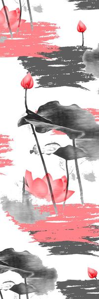 荷花印花华亿平台图片