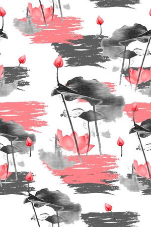 荷花印花华亿平台图片