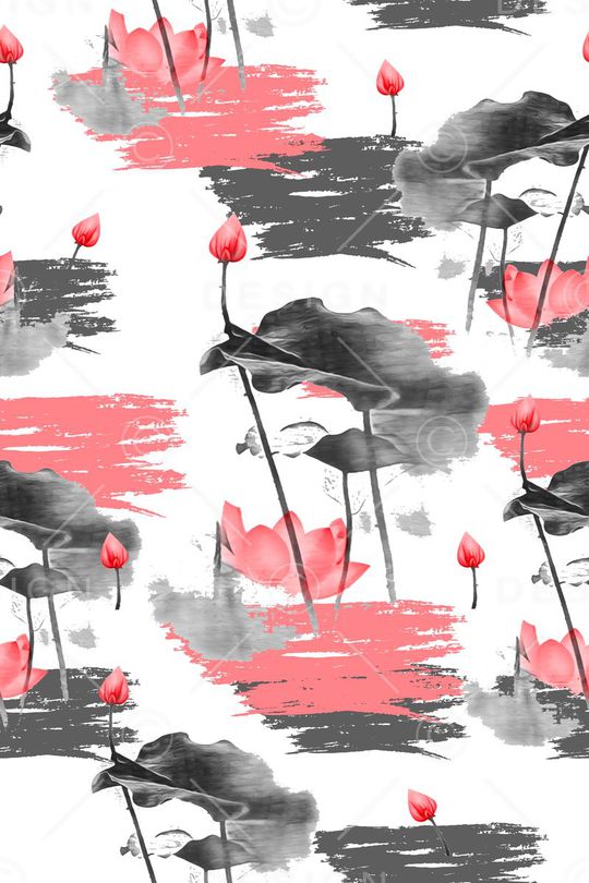 荷花印花华亿平台图片