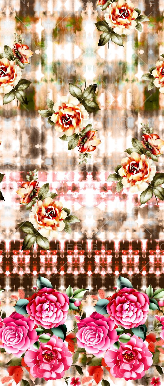 水彩手绘印花华亿平台图片