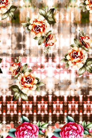 水彩手绘印花华亿平台图片