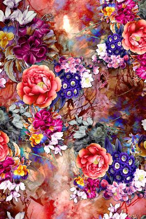 抽象印花华亿平台图片