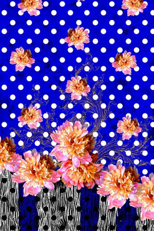 大花卉印花华亿平台图片