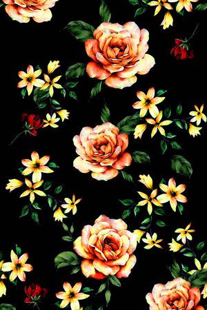 玫瑰印花华亿平台图片