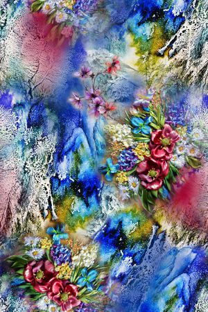 水彩印花华亿平台图片