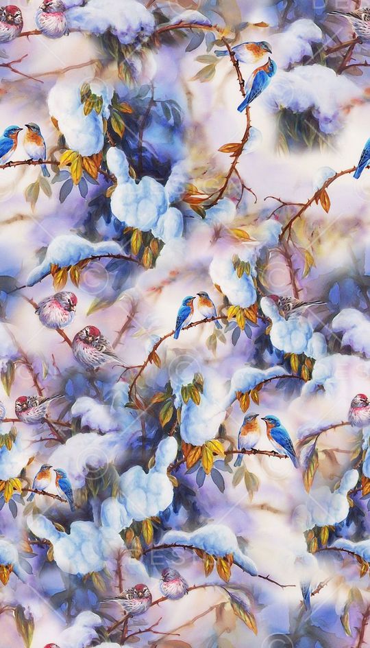 冬季雪景印花华亿平台图片