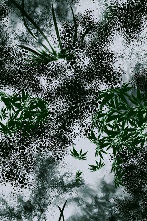 水墨印花华亿平台图片