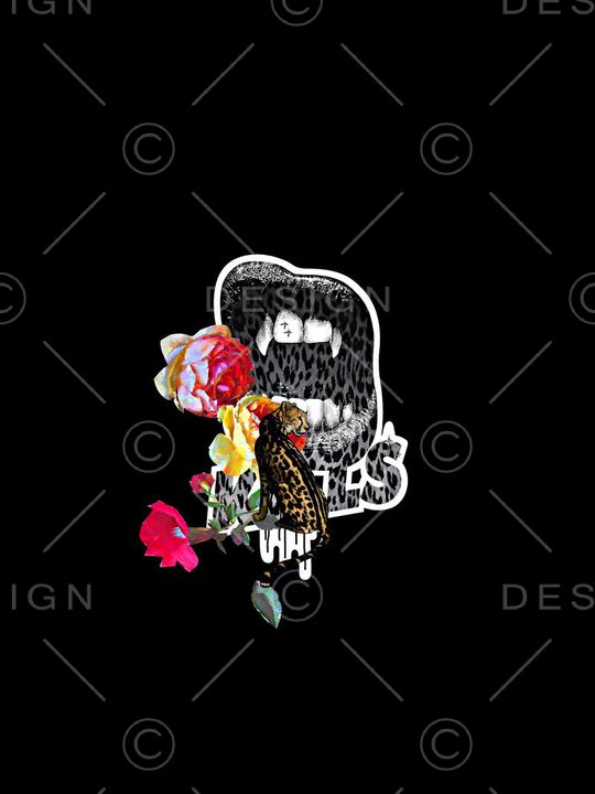 大嘴巴印花华亿平台图片