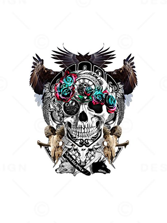 骷髅头印花华亿平台图片